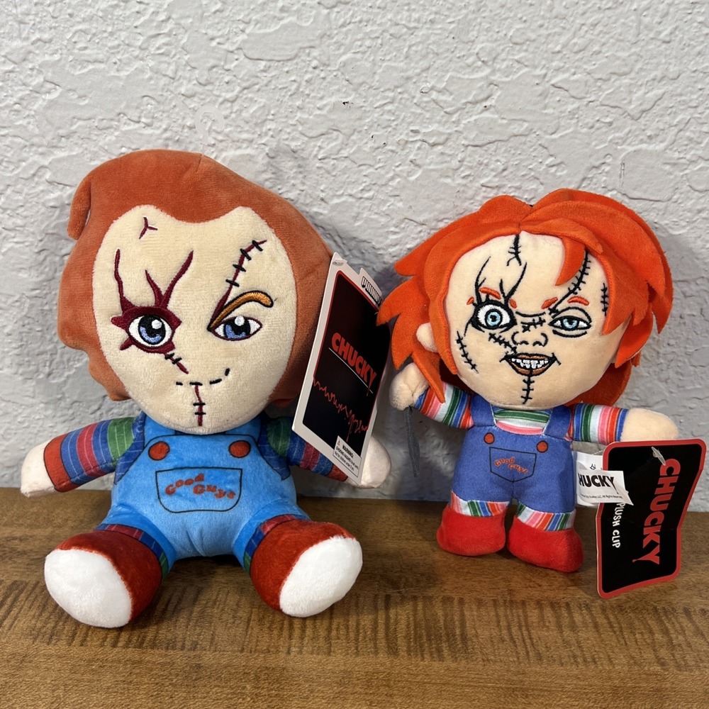 Child's Play Chucky 8" & 6" Phunny kidrobot Neca Toy Ruz Plush Lot